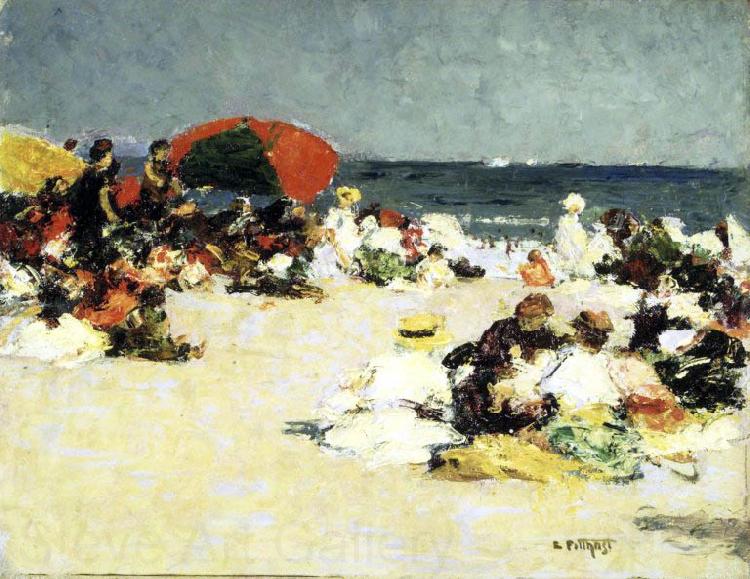 Edward Henry Potthast Prints On the Beach Norge oil painting art